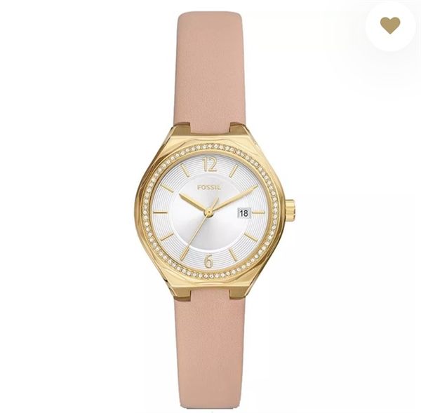 Đồng Hồ FOSSIL Eevie Date Pink Leather Watch 30mm BQ3804