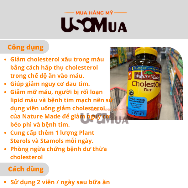 Viên Uống NATURE MADE CholestOff Plus