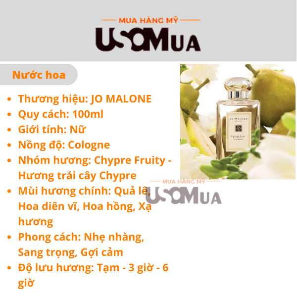 Nước Hoa JO MALONE LONDON English Pear & Freesia Cologne