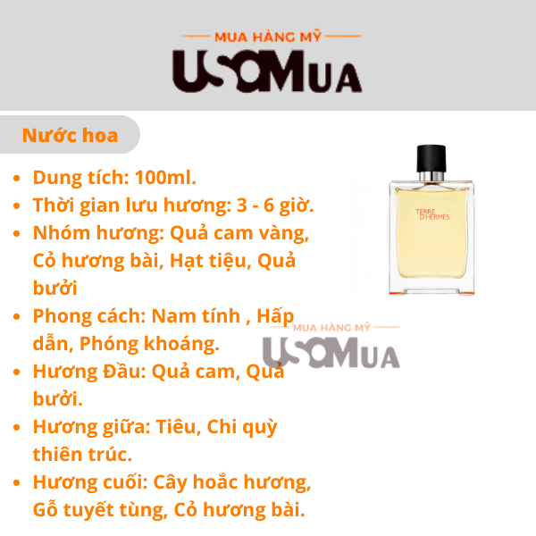 Nước hoa HERMES Terre EDT