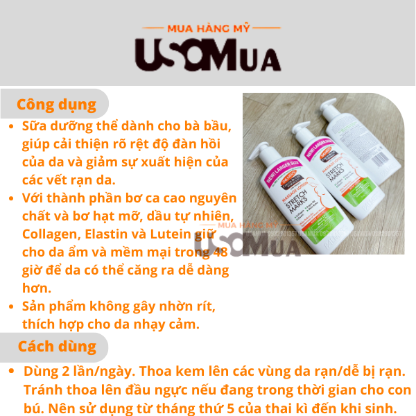 Dưỡng Thế PALMER'S Cocoa Butter Formula Massage Lotion For Stretch Marks