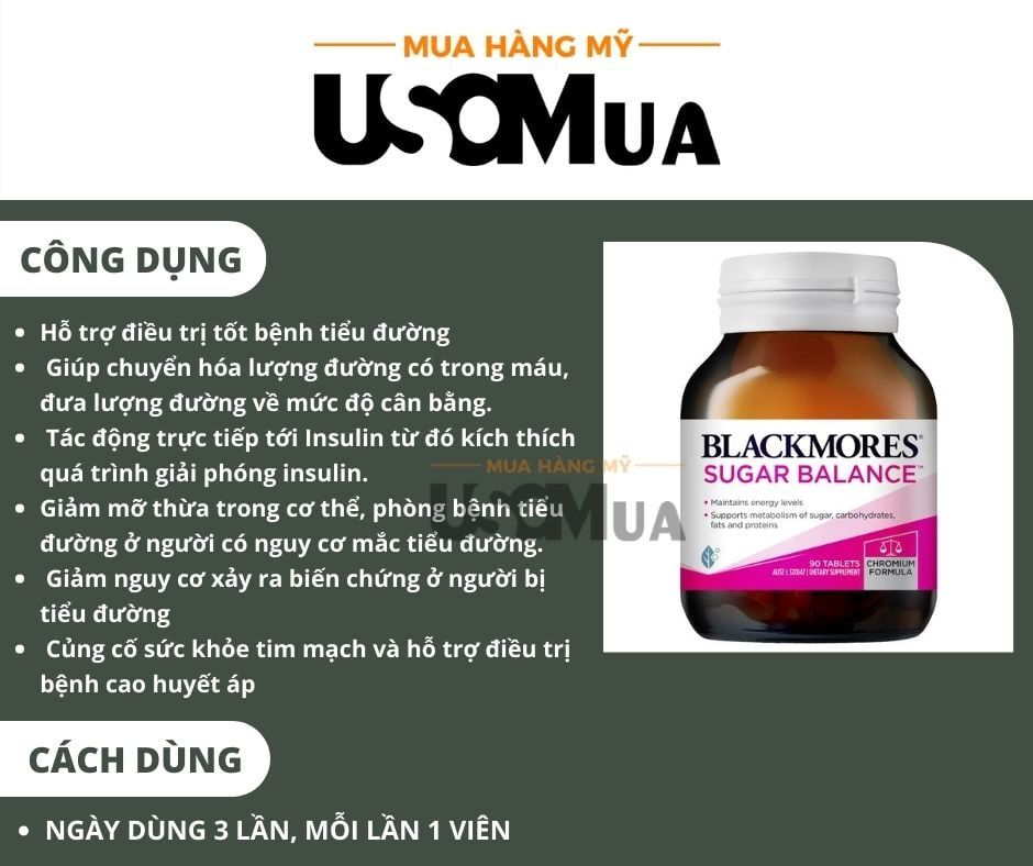 Viên Uống Cân Bằng Đường Huyết BLACKMORES Sugar Balance