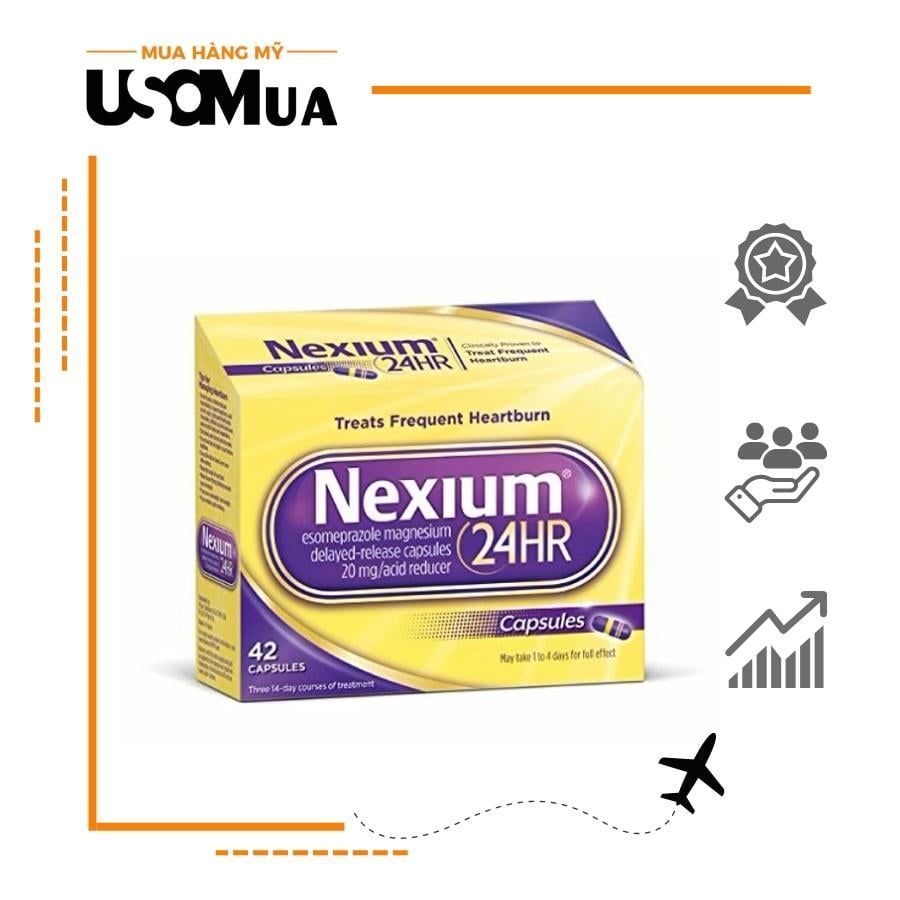 Viên Uống NEXIUM 24HR Treats Frequent Heartburn Capsules
