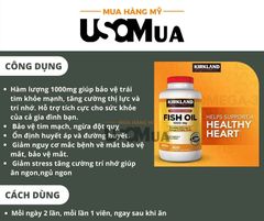 Viên Uống KIRKLAND SIGNATURE Fish Oil 1000mg Omega-3