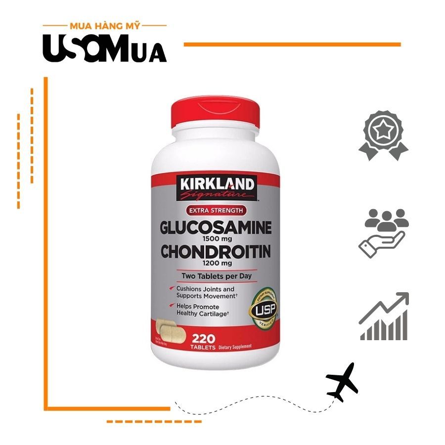 Viên Uống Bổ Khớp KIRKLAND Glucosamine 1500mg & Chondroitin 1200mg