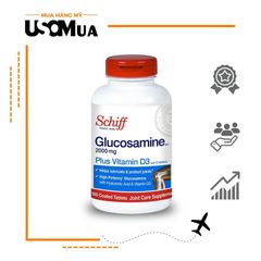 Viên Uống Bổ Khớp SCHIFF Glucosamine 2000mg + Vitamin D3