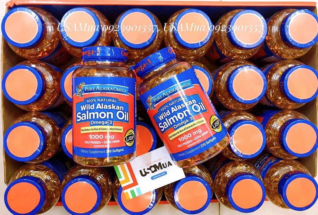 Viên Uống PURE ALASKA OMEGA Wild Alaskan Salmon Oil Omega-3 1000mg