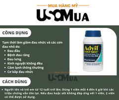 Viên Uống Giảm Đau, Hạ Sốt ADVIL Liquid Gels 200mg 120 Viên