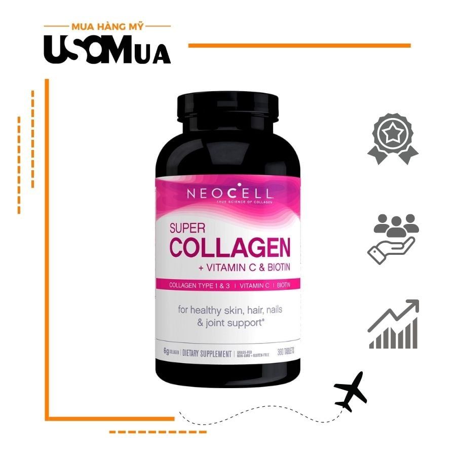 Viên Uống NEOCELL Super Collagen With Vitamin C & Biotin