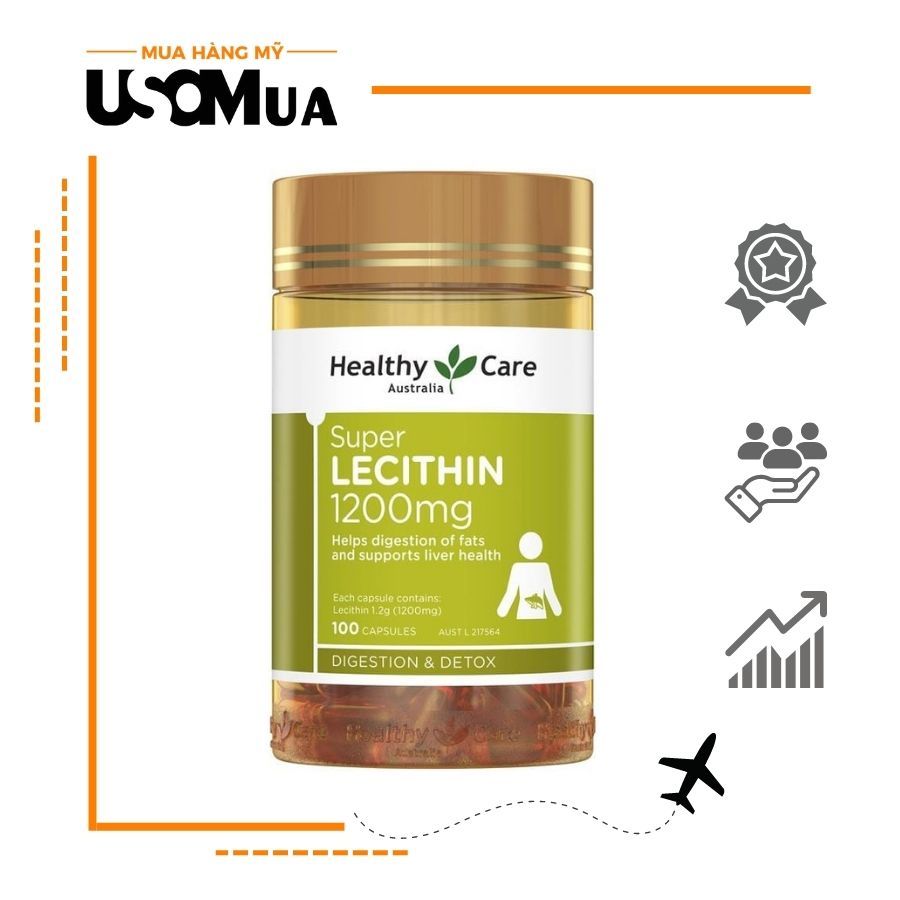 Viên Uống HEALTHY CARE Super Lecithin 1200mg