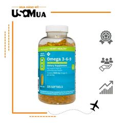 Viên Uống Dầu Cá Omega 3-6-9 MEMBER'S MARK With 1600mg