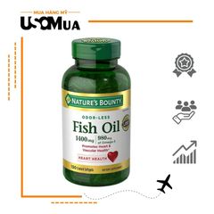 Viên Uống Dầu Cá Omega 3 NATURE'S BOUNTY Fish Oil 1400mg