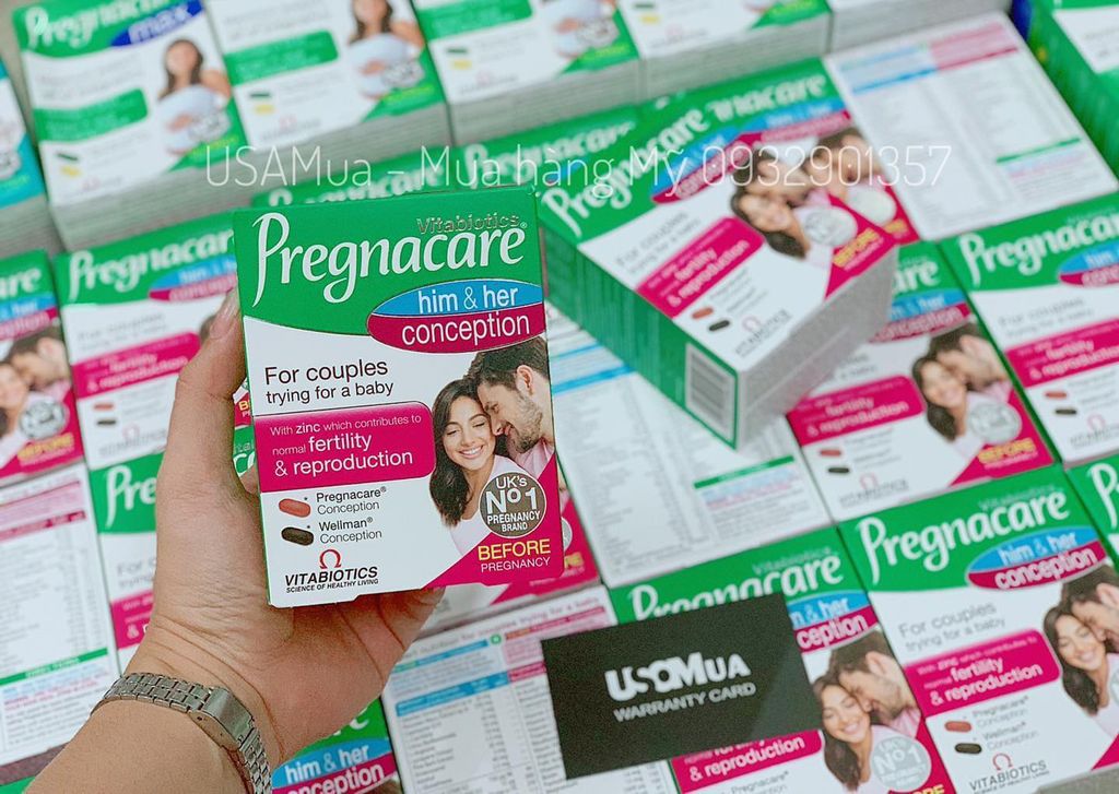 Viên Uống Tăng Khả Năng Thụ Thai VITABIOTIC Pregnacare Him & Her Conception