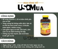 Viên Uống Hỗ Trợ Miễn Dịch NATURE MADE Super C With Vitamin D3 & Zinc