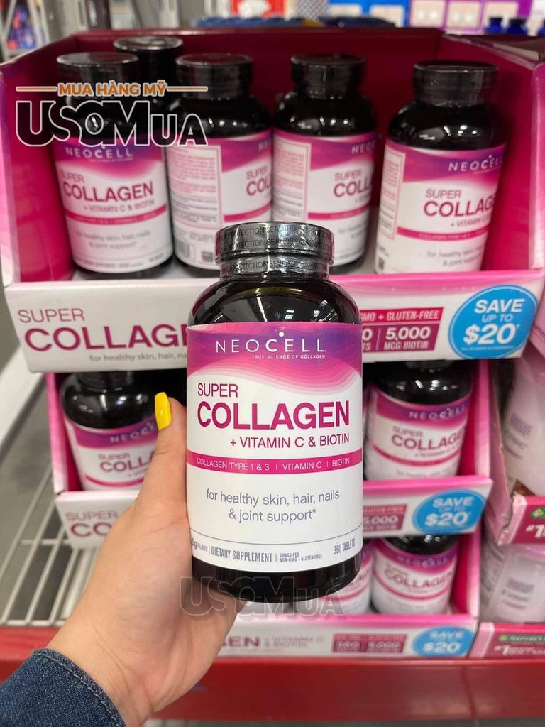 Viên Uống Super Collagen NEOCELL Type 1&3 Vitamin C With Biotin