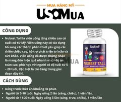 Viên Uống Tăng Chiều Cao NUBEST TALL Height Maximizing Formula Cho Bé 5+