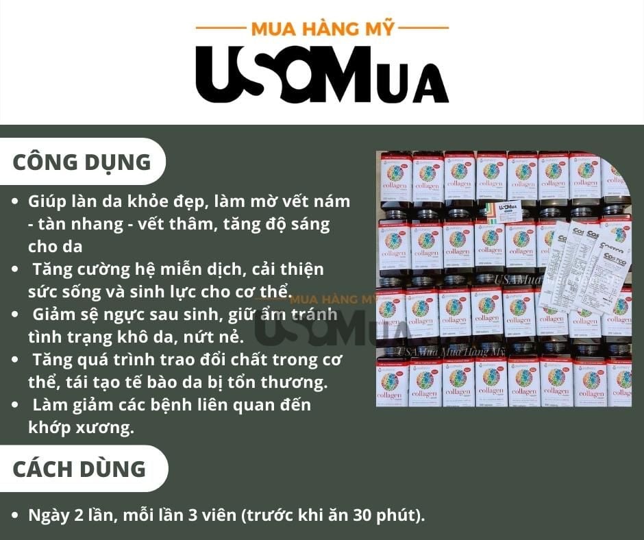 Viên Uống YOUTHEORY Enhanced Formula Collagen + Biotin 6000mg