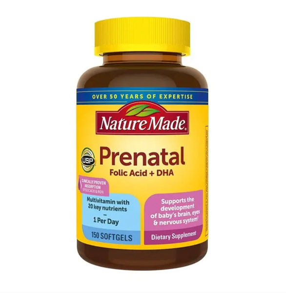 Viên Uống Bổ Bầu NATURE MADE Prenatal Folic Acid + DHA