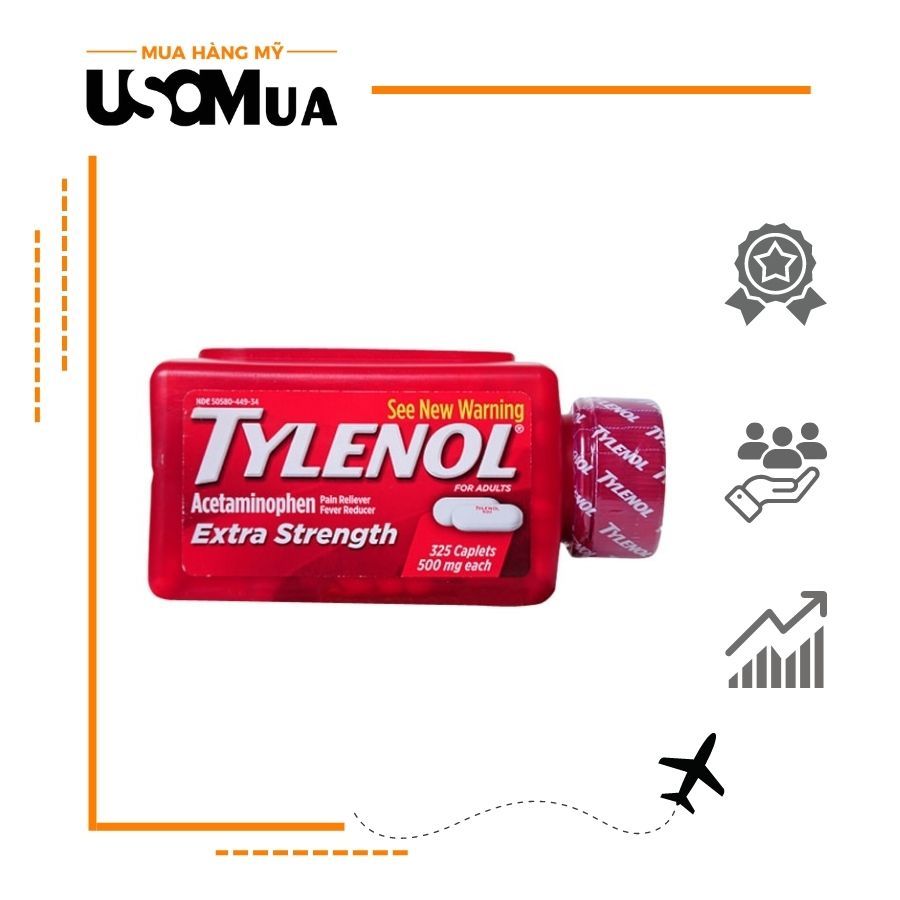 TPCN TYLENOL Acetaminophen Extra Strength 500mg For Adults