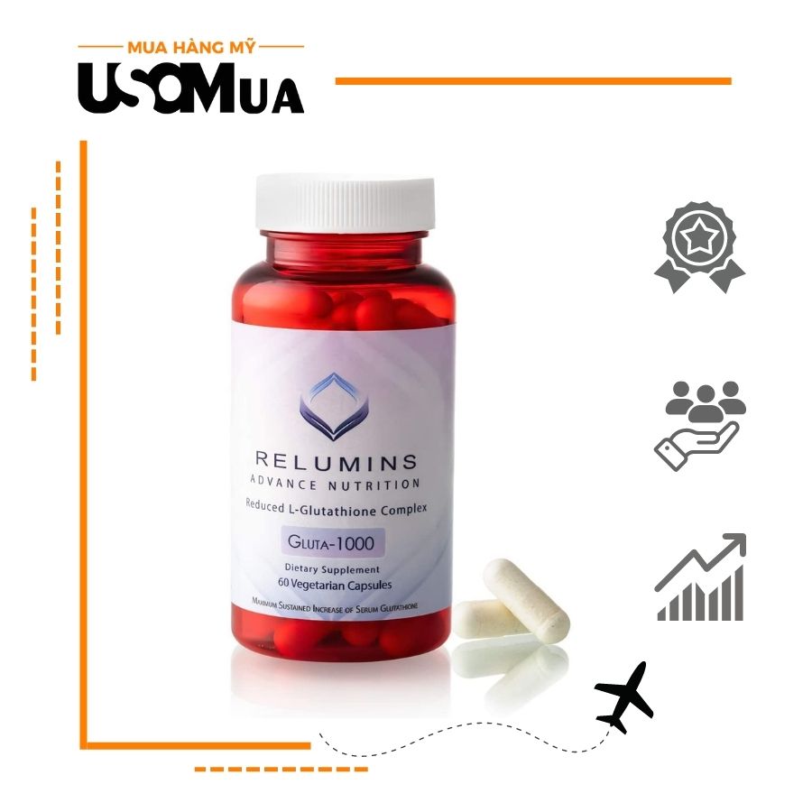 Viên Uống Trắng Da RELUMINS Advance Nutrition Reduced L-Glutathione Complex Gluta-1000