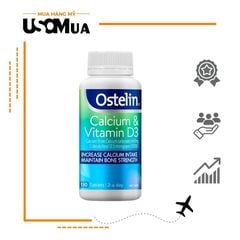 Viên Uống Bổ Sung Canxi Úc OSTELIN Calcium & Vitamin D3