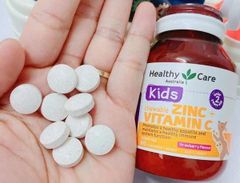 Viên Nhai Tăng Sức Đề Kháng HEALTHY CARE Úc ZinC + Vitamin C