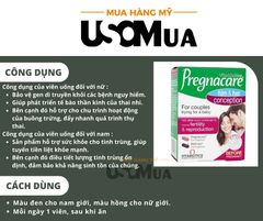 Viên Uống Tăng Khả Năng Thụ Thai VITABIOTIC Pregnacare Him & Her Conception