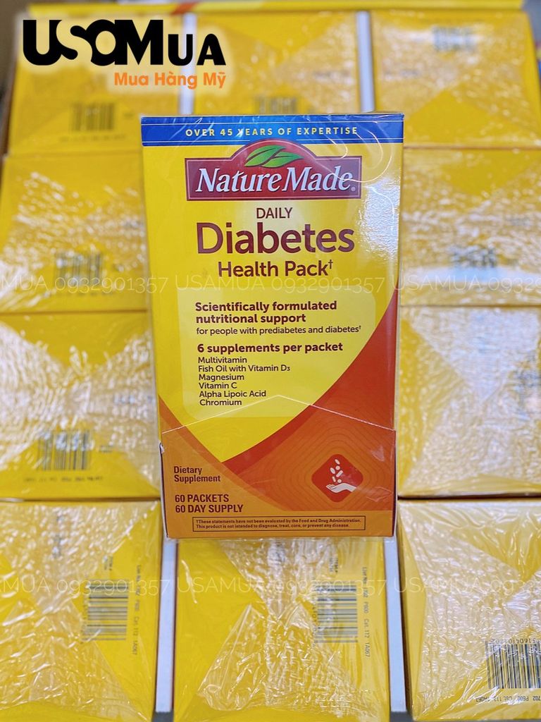 Viên Uống Hỗ Trợ Đường Huyết NATURE MADE Daily Diabetes Health Pack