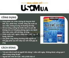 Viên Uống KIRKLAND Non-drowsy Aller Clear Loratadine Tablets 10mg Antihistamine