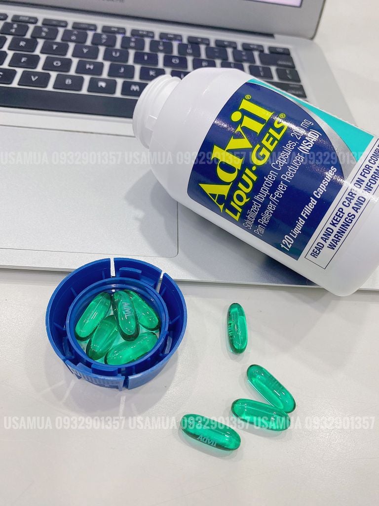 Viên Uống Giảm Đau, Hạ Sốt ADVIL Liquid Gels 200mg