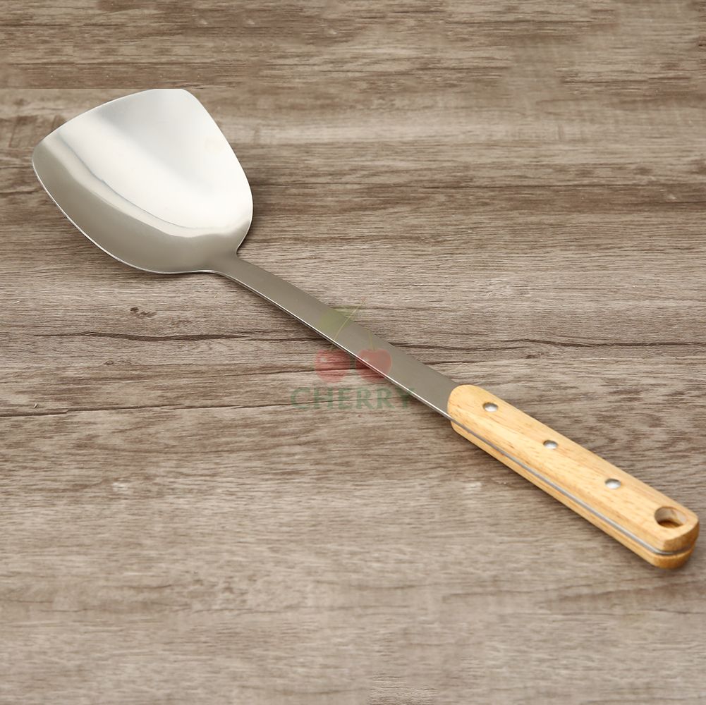  Sạn Inox Cán Gỗ Cherry Tiện Lợi 