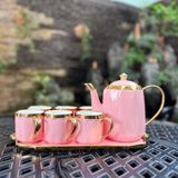  Bộ Tách Trà Sứ 8 Món 6612 Cherry 