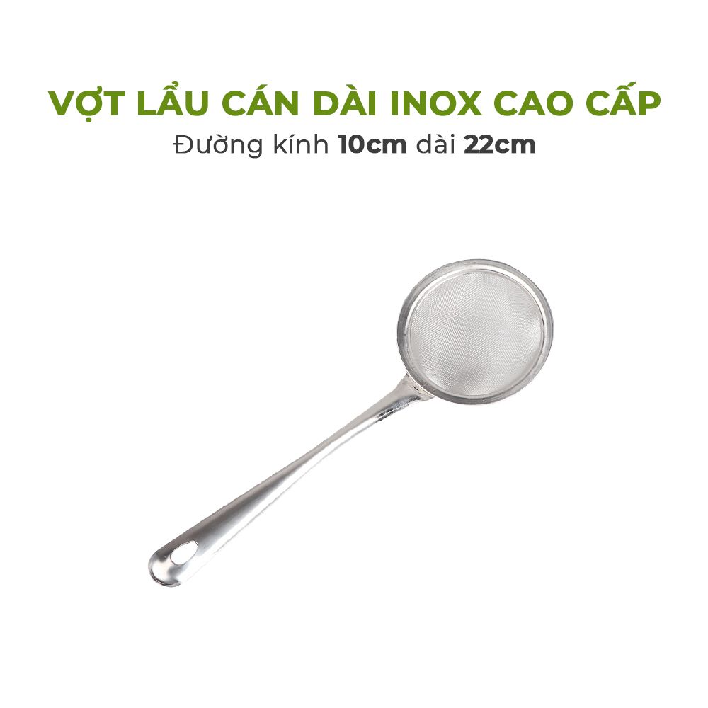  Vợt Lẩu Inox Cán Dài Cherry 