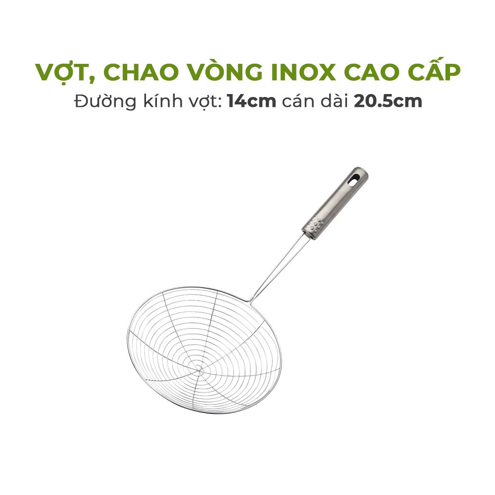  Vợt Vòng Inox Nhiều Size Cherry 
