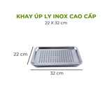  Khay Úp Ly Inox Cherry 