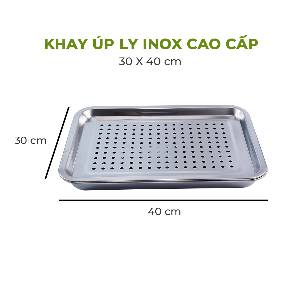  Khay Úp Ly Inox Cherry 
