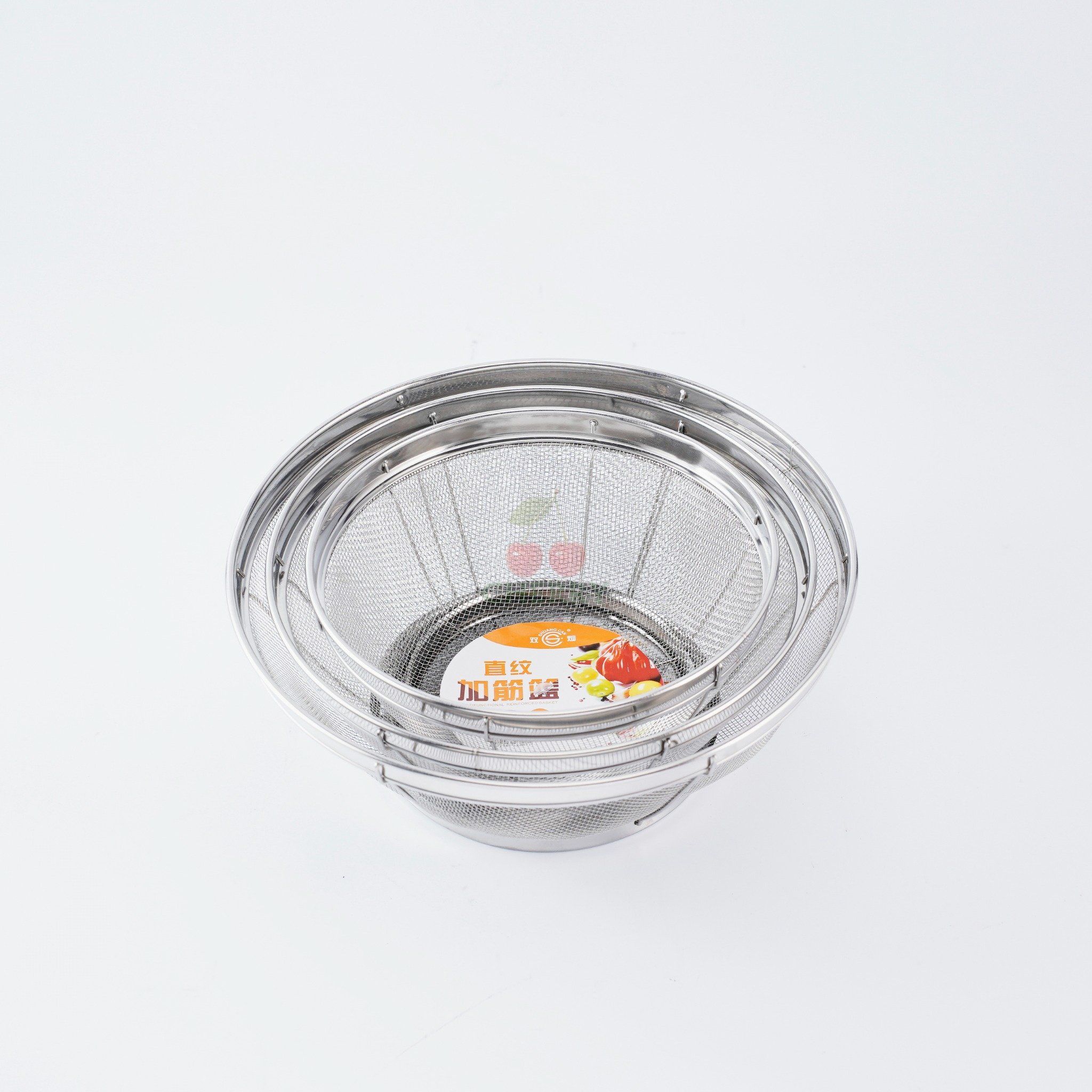  Rổ Inox Sâu Quai Cọng Cherry 