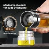  Bình Lọc Trà Thuỷ Tinh Cao Cấp 2 Lớp Cherry Tiện Lợi 