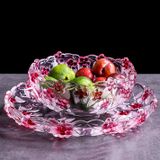  Bộ Tô Dĩa Thuỷ Tinh Hoa Đào Cherry 