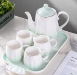  Bộ Tách Trà Sứ 6 Món 6655 Xanh Ngọc Cherry 