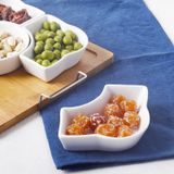  Hộp Mứt Vuông 5 Ngăn Đế Gỗ Sứ Cao Cấp Cherry 