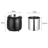  Nồi Súp Buffet 10L Inox Nhựa Cao Cấp Màu Đen Cherry 