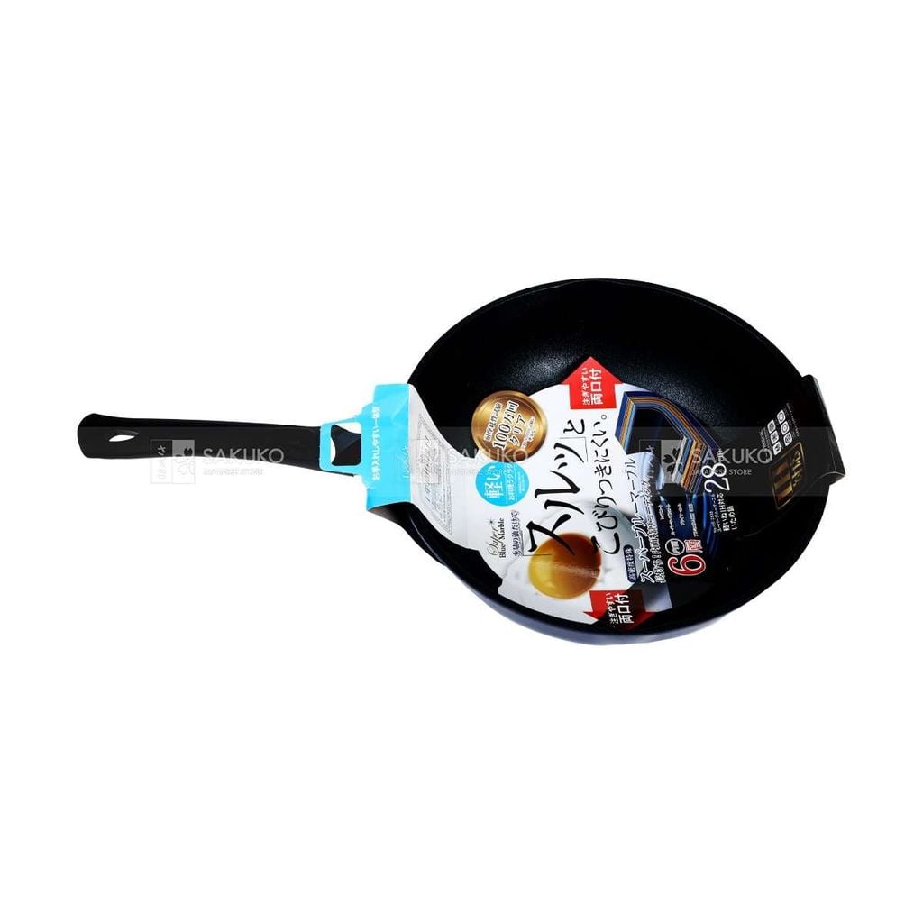 PEARL METAL- Chảo tráng đá cẩm thạch xanh 28cm