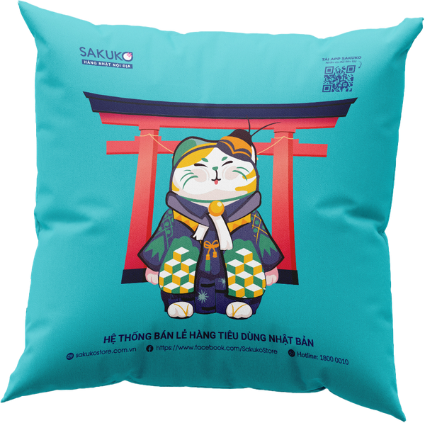 SAKUKO- Gối tựa họa tiết cổng Torii