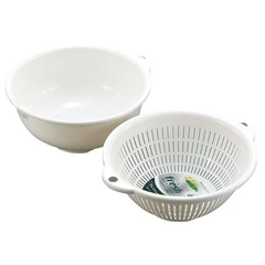 SANADA SEIKO- Bộ chậu, rổ 1,1L màu trắng