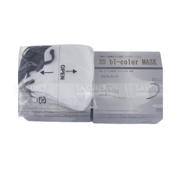 ONISHI IRYO- KHẨU TRANG 3D MÀU TRẮNG 30 CHIẾC