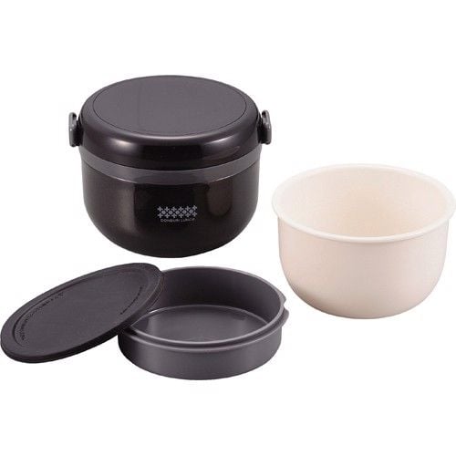 PEARL METAL- Hộp đựng cơm giữ nhiệt màu đen 540ml