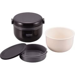PEARL METAL- Hộp đựng cơm giữ nhiệt màu đen 540ml