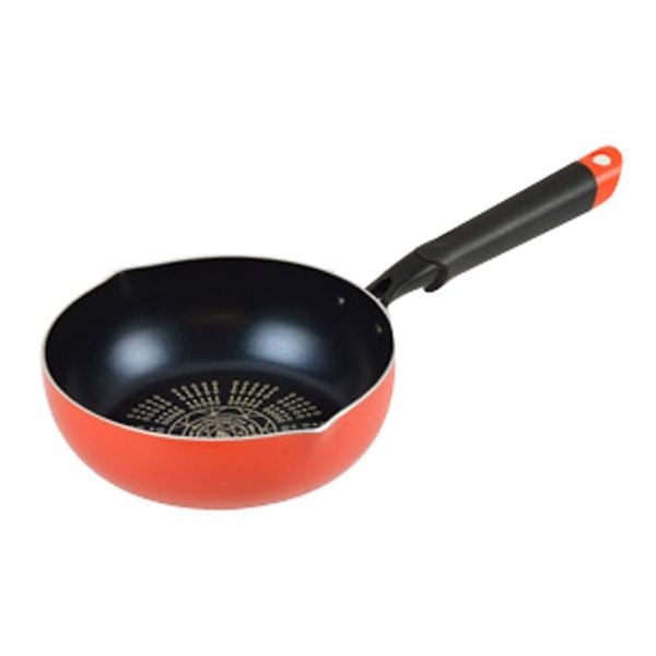 PEARL METAL- Chảo chống dính sâu lòng màu cam 20cm