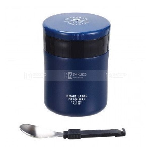 PEARL METAL- Hộp giữ nhiệt kèm thìa 400ml (Navy)
